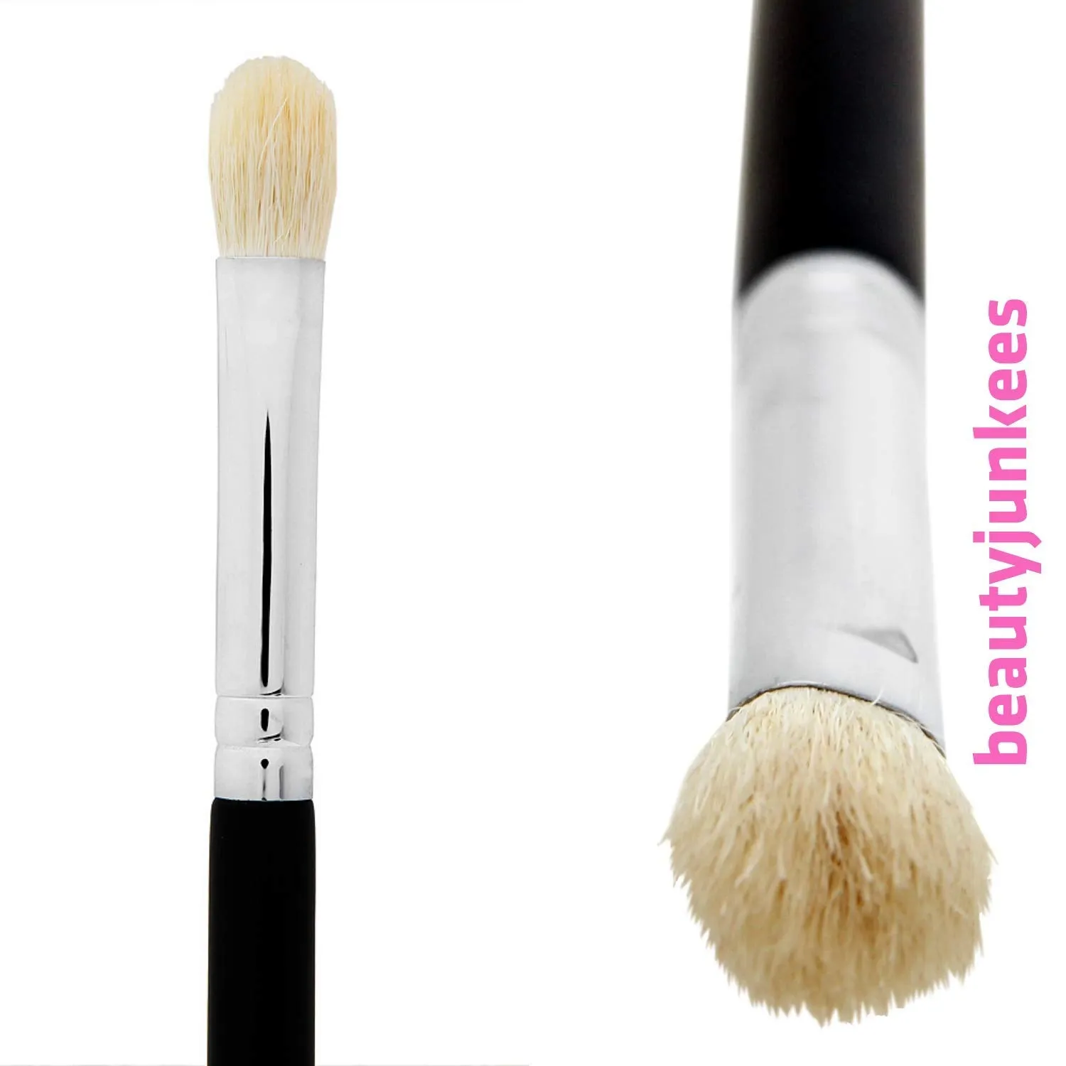 Tapered Blending Eyeshadow Makeup Brush – Beauty Junkees Professional Eye Shadow Blender Make Up Brush, Soft Firm Natural Hair Bristles for Precision Blending Buffing Harsh Lines; Premium Quality